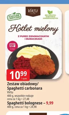 Spaghetti bolognese Virtu promocja w Leclerc