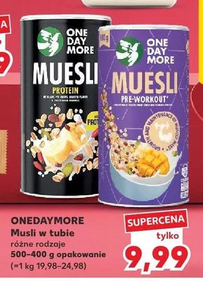Musli w tubie różne rodzaje Onedaymore promocja w Kaufland