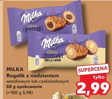 Rogalik z nadzieniem waniliowym lub czekoladowym promocja w Kaufland