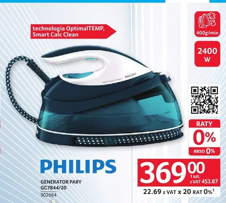 Generator pary Philips GC7844/20 promocja w Selgros