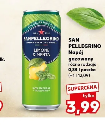 Napój gazowany San Pellegrino Limone & Menta promocja w Kaufland