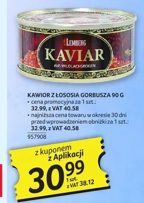Kawior z łososia gorbusza Lemberg promocja w Selgros