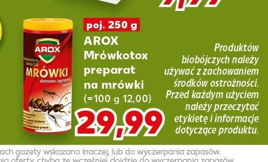 Preparat na mrówki Mrówkotox AROX promocja w Kaufland