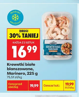 Krewetki białe blanszowane Marinero promocja w Biedronka