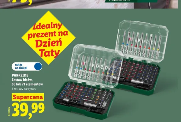 Zestaw bitów Parkside 56 elementów promocja w Lidl