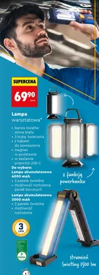 Lampa warsztatowa akumulatorowa 4000 mAh promocja w Biedronka