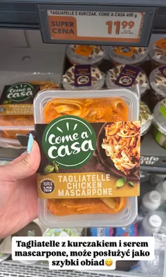 Danie gotowe Come a casa Tagliatelle Chicken Mascarpone promocja w Biedronka