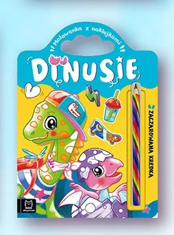 Książka dla dzieci Dinusie Malowanka z naklejkami promocja w Biedronka
