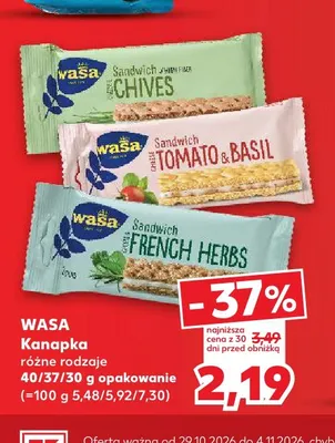 Kanapka Wasa Sandwich French Herbs promocja w Kaufland