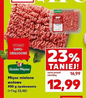 Mięso mielone wołowe Stoisko Mięsne promocja w Kaufland