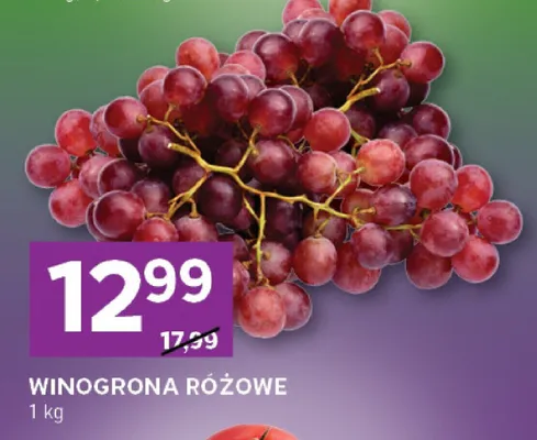 Winogrona różowe promocja w Stokrotka