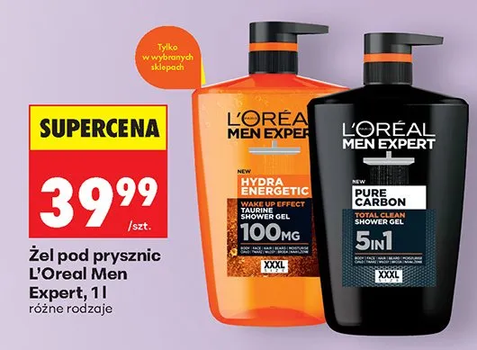 Żel pod prysznic Hydra Energetic różne rodzaje promocja w Biedronka