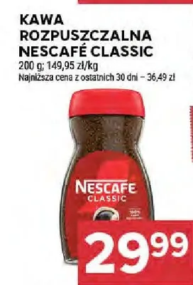 Kawa rozpuszczalna Nescafé Classic promocja w Stokrotka