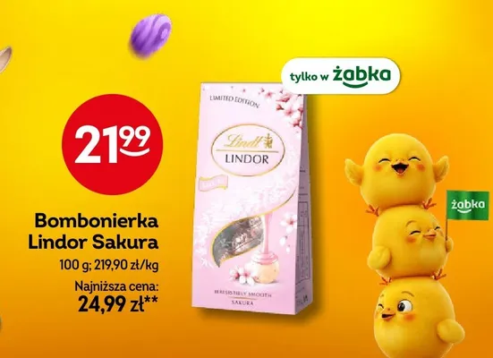 Bombonierka Lindor Sakura promocja w Żabka
