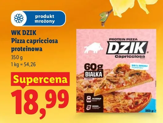 Pizza capricciosa proteinowa promocja w Lidl