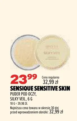 Puder pod oczy Silky Veil Sensique Sensitive Skin promocja w Drogerie Natura