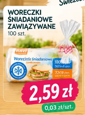 Woreczki śniadaniowe zawiązywane Ravi promocja w emma MARKET