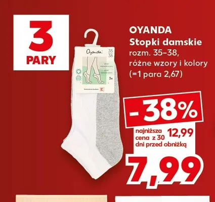 Stopki damskie Oyanda 3-pak promocja w Kaufland