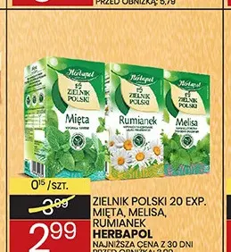 Herbata Zielnik Polski mięta Herbapol promocja w Wafelek