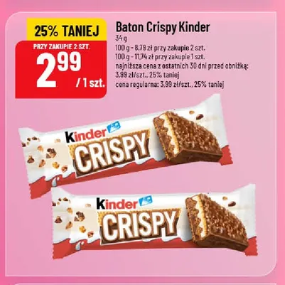 Baton Kinder Crispy promocja w POLOmarket