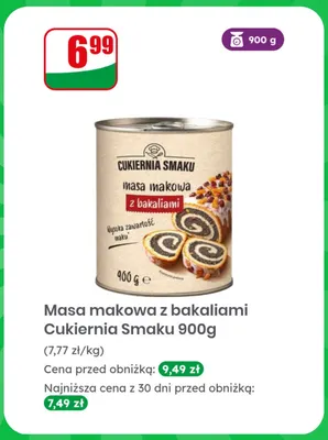 Masa makowa z bakaliami Cukiernia Smaku promocja w Dino