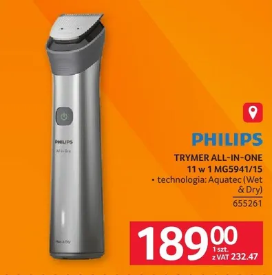 Trymer All-in-One Philips 11 w 1 MG5941/15 promocja w Selgros