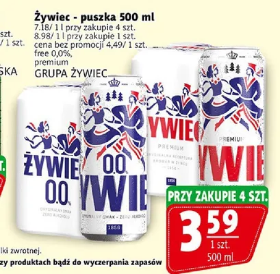 Piwo bezalkoholowe Żywiec promocja w Prim Market