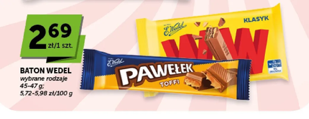 Baton Pawełek Toffi E.Wedel promocja w ABC