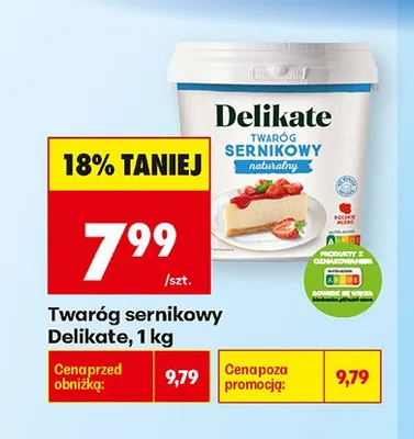 Twaróg sernikowy Delikate promocja w Biedronka