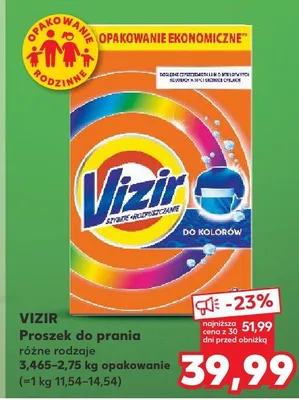 Proszek do prania Vizir do kolorów promocja w Kaufland
