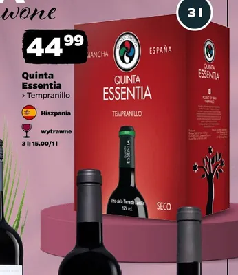 Wino czerwone wytrawne Quinta Essentia Tempranillo promocja w Netto