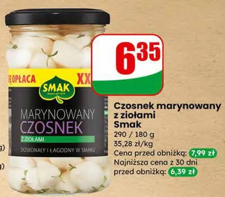 Czosnek marynowany z ziołami promocja w Dino