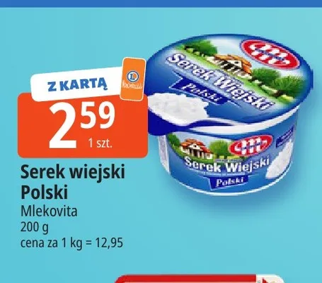 Serek wiejski Polski Mlekovita promocja w Leclerc