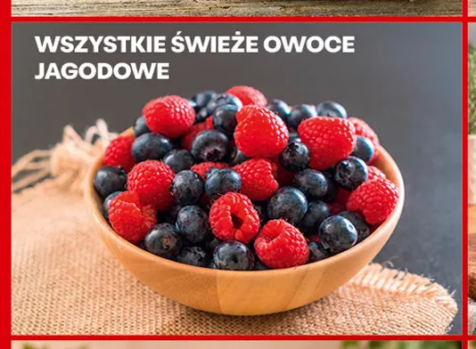 Świeże owoce jagodowe promocja w Biedronka