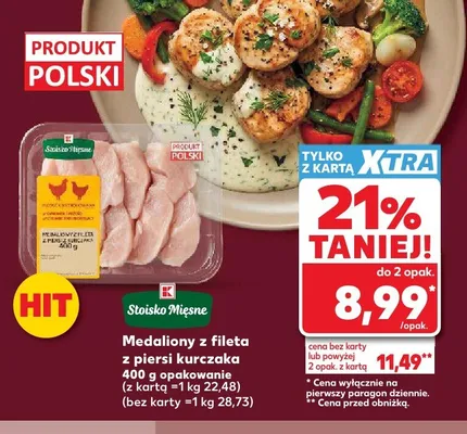 Medaliony z fileta z piersi kurczaka Stoisko Mięsne promocja w Kaufland