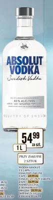 Wódka Absolut promocja w Dino
