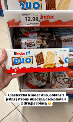 Ciasteczka duo z czekoladą mleczną i białą promocja w Dino