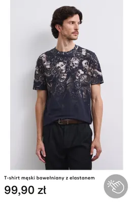 T-shirt męski bawełniany z elastanem promocja w Medicine