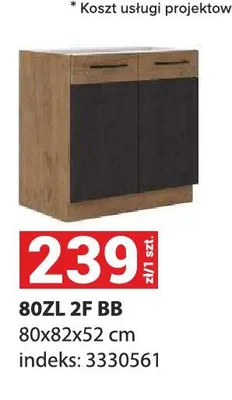 Szafka kuchenna 80ZL 2F BB promocja w Merkury Market