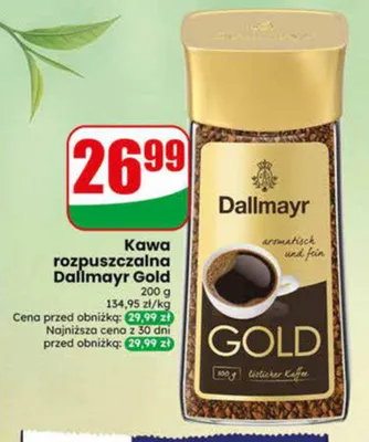 Kawa rozpuszczalna Dallmayr Gold promocja w Dino