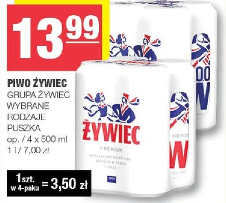 Piwo Żywiec puszka promocja w SPAR