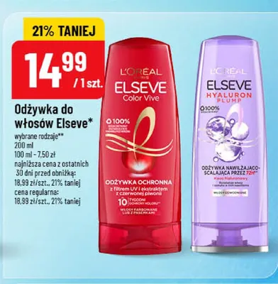 Odżywka do włosów L'Oreal Elseve Hyaluron Plump promocja w POLOmarket