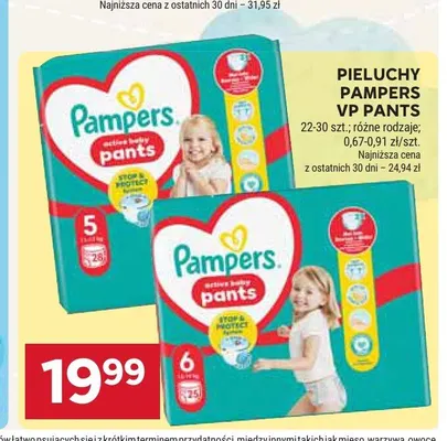 Pieluchomajtki Pampers Active Baby Pants rozmiar 6 promocja w Stokrotka