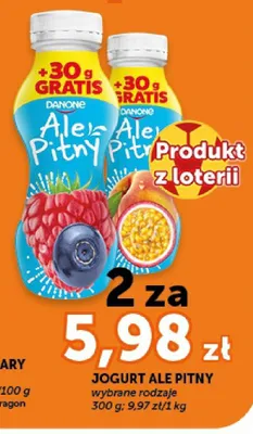 Jogurt Ale Pitny Danone o smaku brzoskwinia-marakuja promocja w Groszek