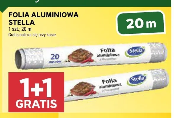 Folia aluminiowa Stella 20 m promocja w Stokrotka
