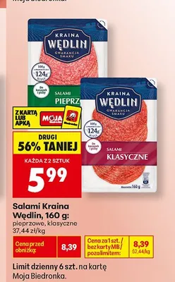 Salami Kraina Wędlin klasyczne promocja w Biedronka