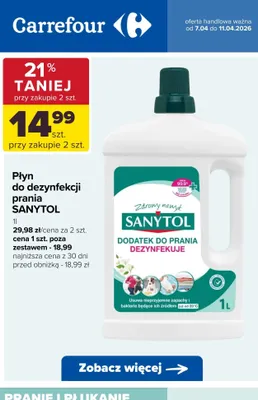Płyn do dezynfekcji prania promocja w Carrefour