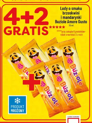 Lody o smaku brzoskwini i mandarynki Buziole Amore Gusto promocja w POLOmarket
