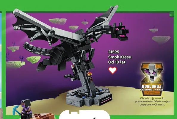 Klocki LEGO Minecraft 21595 Smok Kresu promocja w LEGO