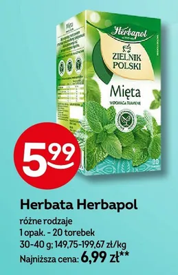 Herbata Herbapol różne rodzaje promocja w Żabka